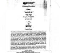 Gina X "No G.D.M." 12"