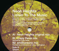 Neon Heights "Listen To The Music" 12" - new sound dimensions