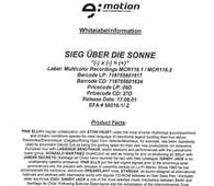 Sieg uber Die Sonne "(-) ??? (-) = (+)" 12" - new sound dimensions