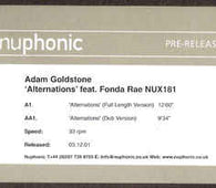 Adam Goldstone Ft . Fonda Rae "Alternations" 12" - new sound dimensions