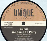 Malente "We Came To Party" 12" - new sound dimensions