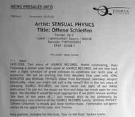 Sensual Physics "Offene Schleifen" 2x12" - new sound dimensions