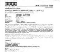 Various "Atomium 3003" 2LP - new sound dimensions
