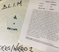 B.L.I.M. "Glaciers / Weird 1" 12" - new sound dimensions