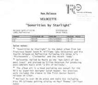Velocette "Sonorities By Starlight" 2LP - new sound dimensions